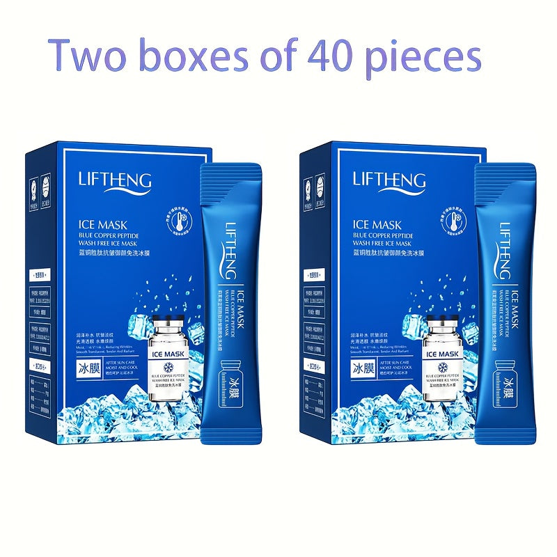 Blue Copper Peptide Face Mask Powder Gel for Night Moisturizing Hydrating Dry Skin