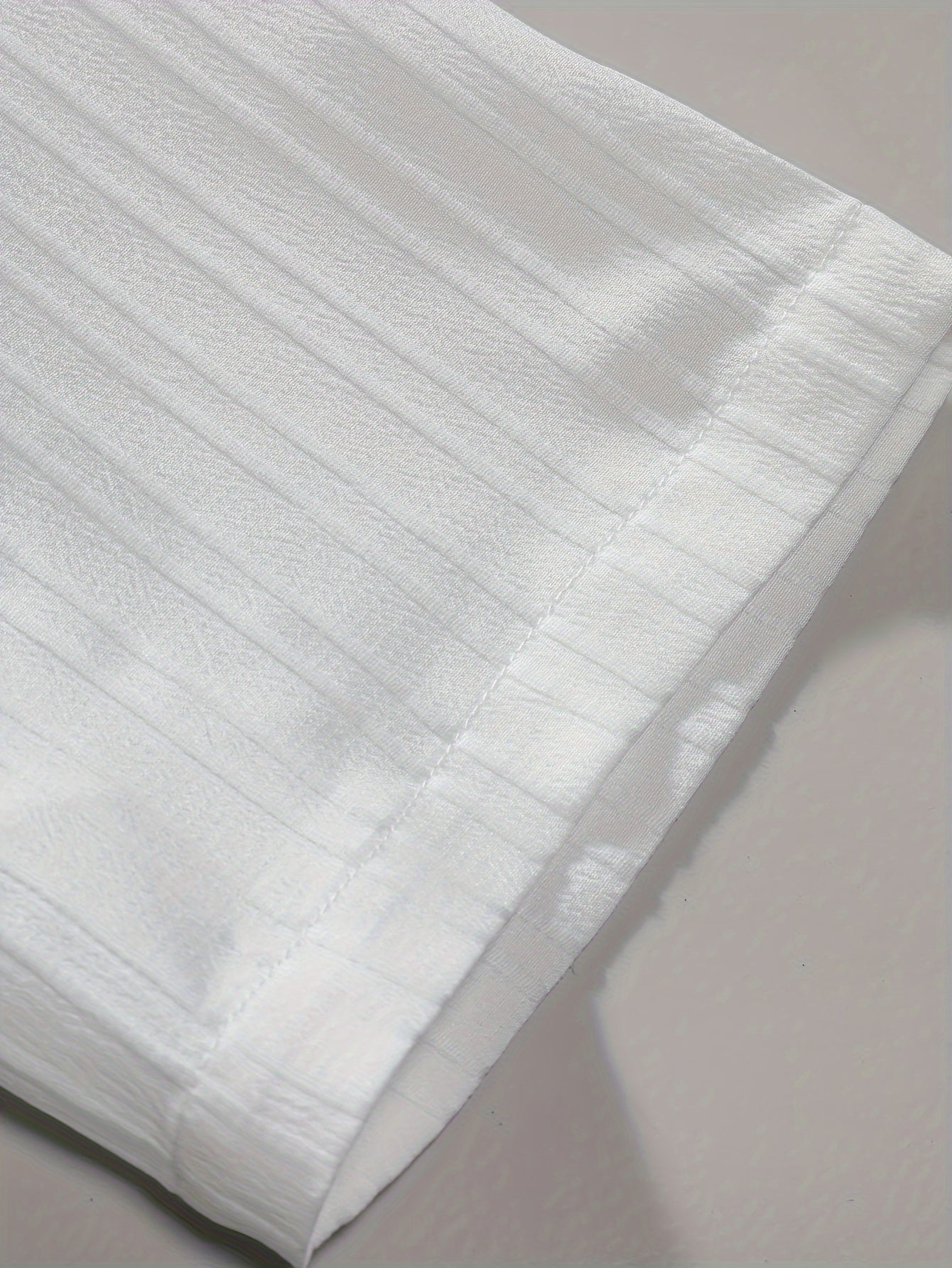 Men's Summer Casual Short Sleeve Shirt with Solid Color Stripes Breathable Polyester