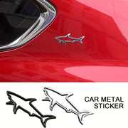 Hollow Metal Shark Car Badge Decal Decoration for Trunk Motorcycle Accessories