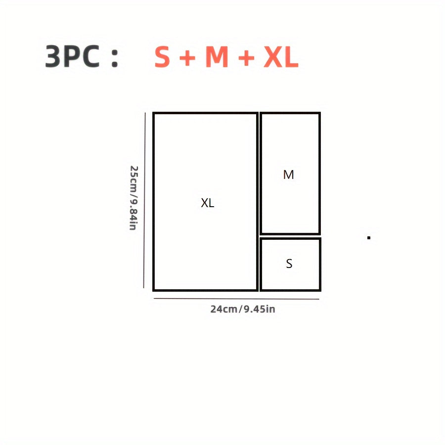 Acrylic Drawer Organizer Set 3 or 6 Pieces Transparent Cosmetic and Skincare Storage