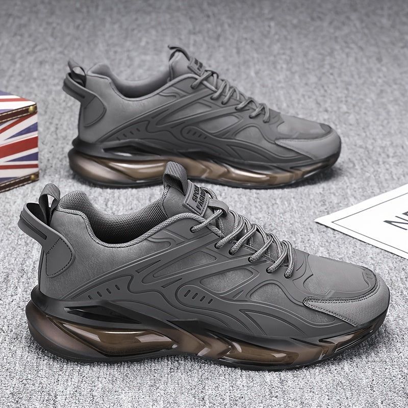 Zapatillas deportivas casuales transpirables para hombre con suela de goma antideslizante, cordones, estilo chunky, para todas las estaciones