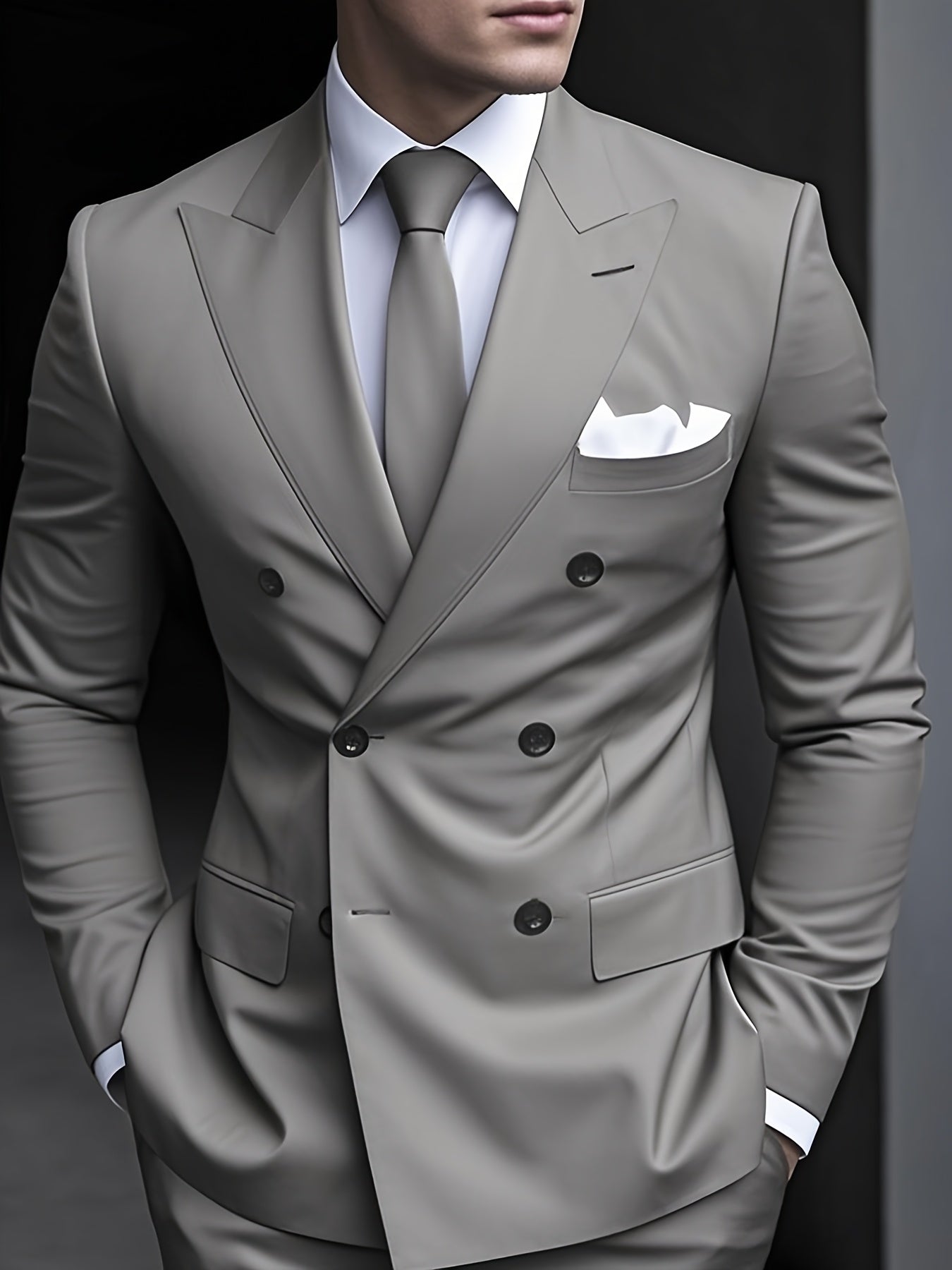 Men's Casual Blazer Light Business Slim Fit Solid Polyester Spring Fall