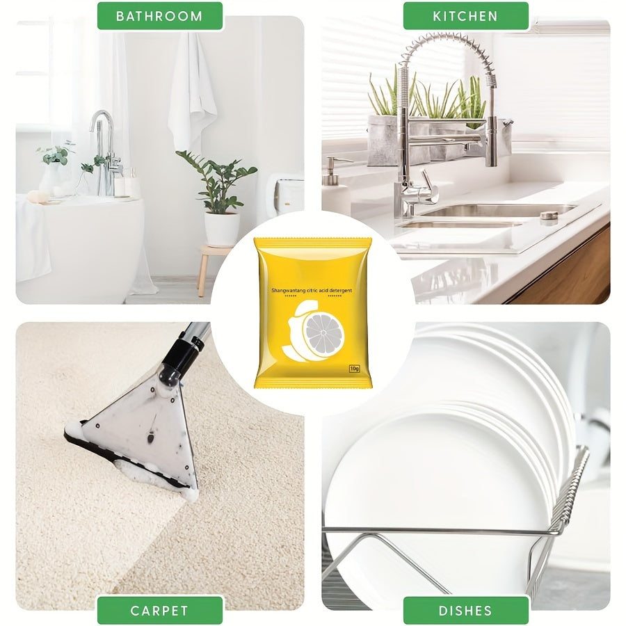 Paquete de 120 unidades de polvo limpiador de acero inoxidable de 10g, desengrasante de uso intensivo, no tóxico