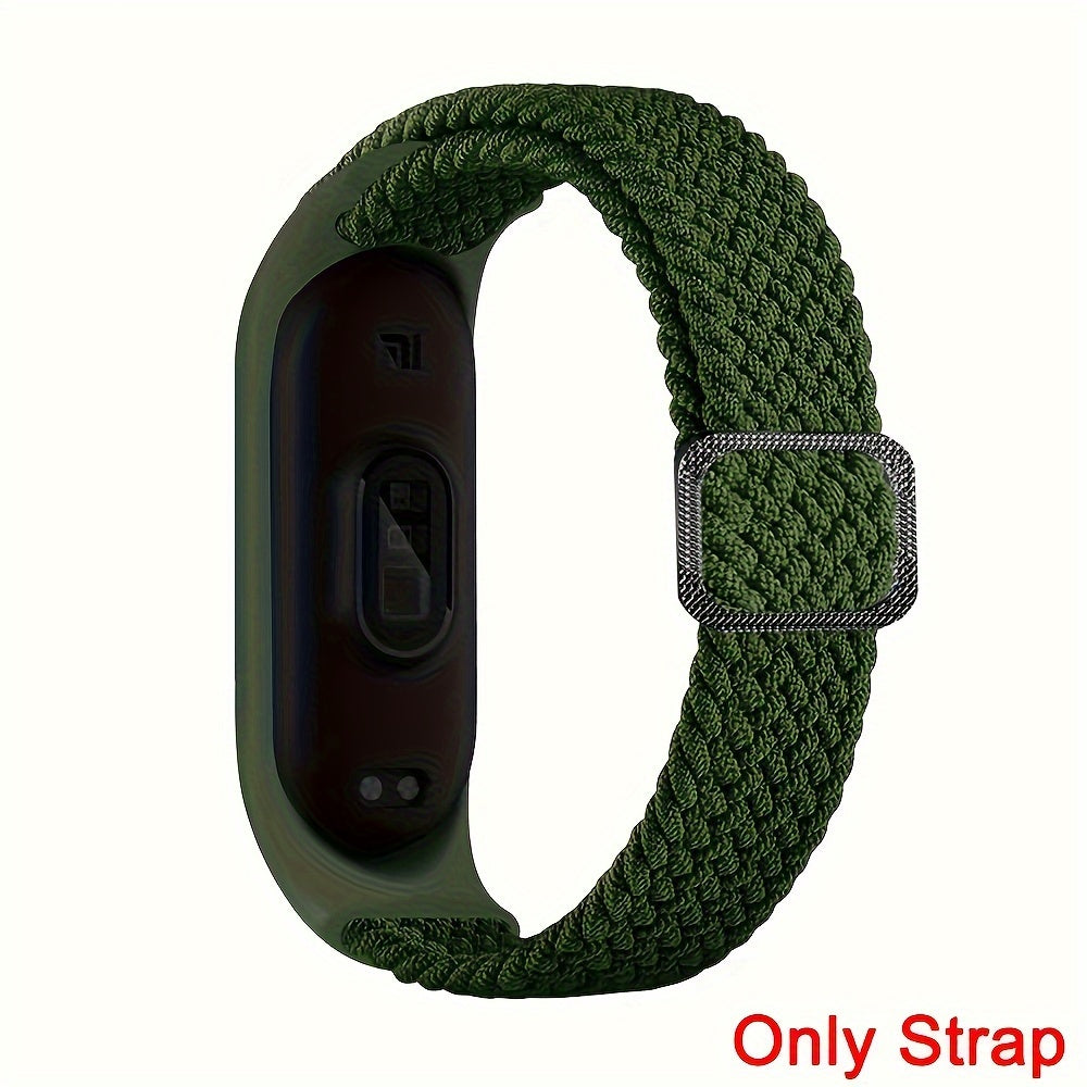 Nylon Braided Watch Strap with Adjustable Buckle for Xiaomi Mi Band 3 4 5 6 7 8 9