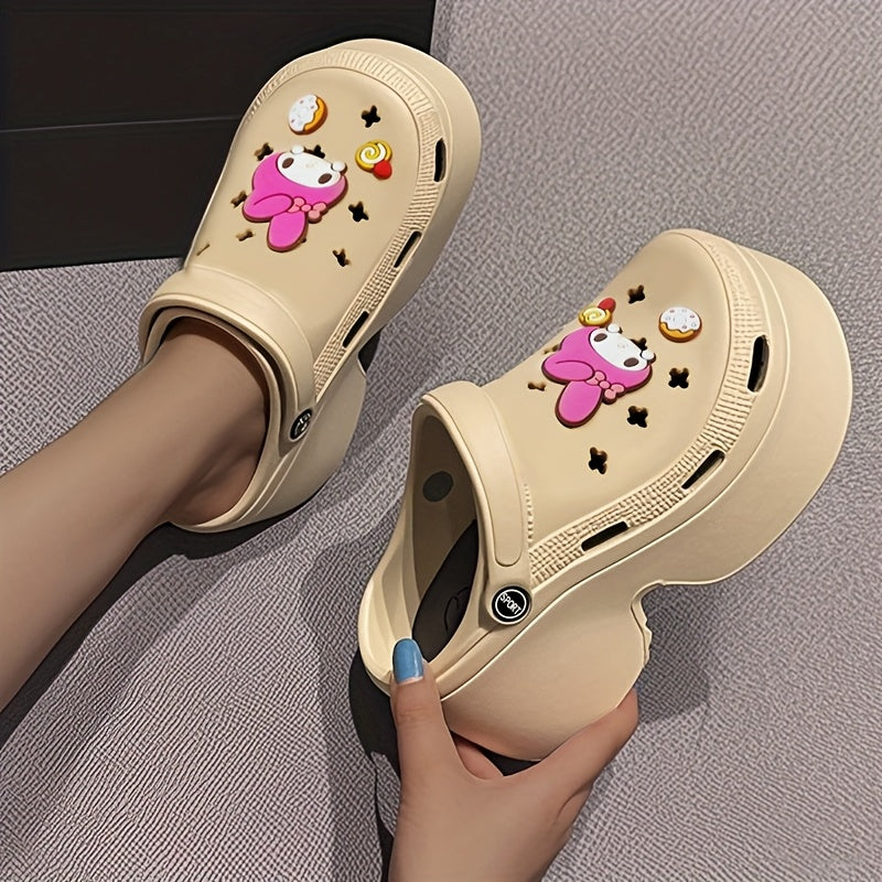 Women EVA Slides Non-Slip Casual Beach Garden Shoes with Plush Details