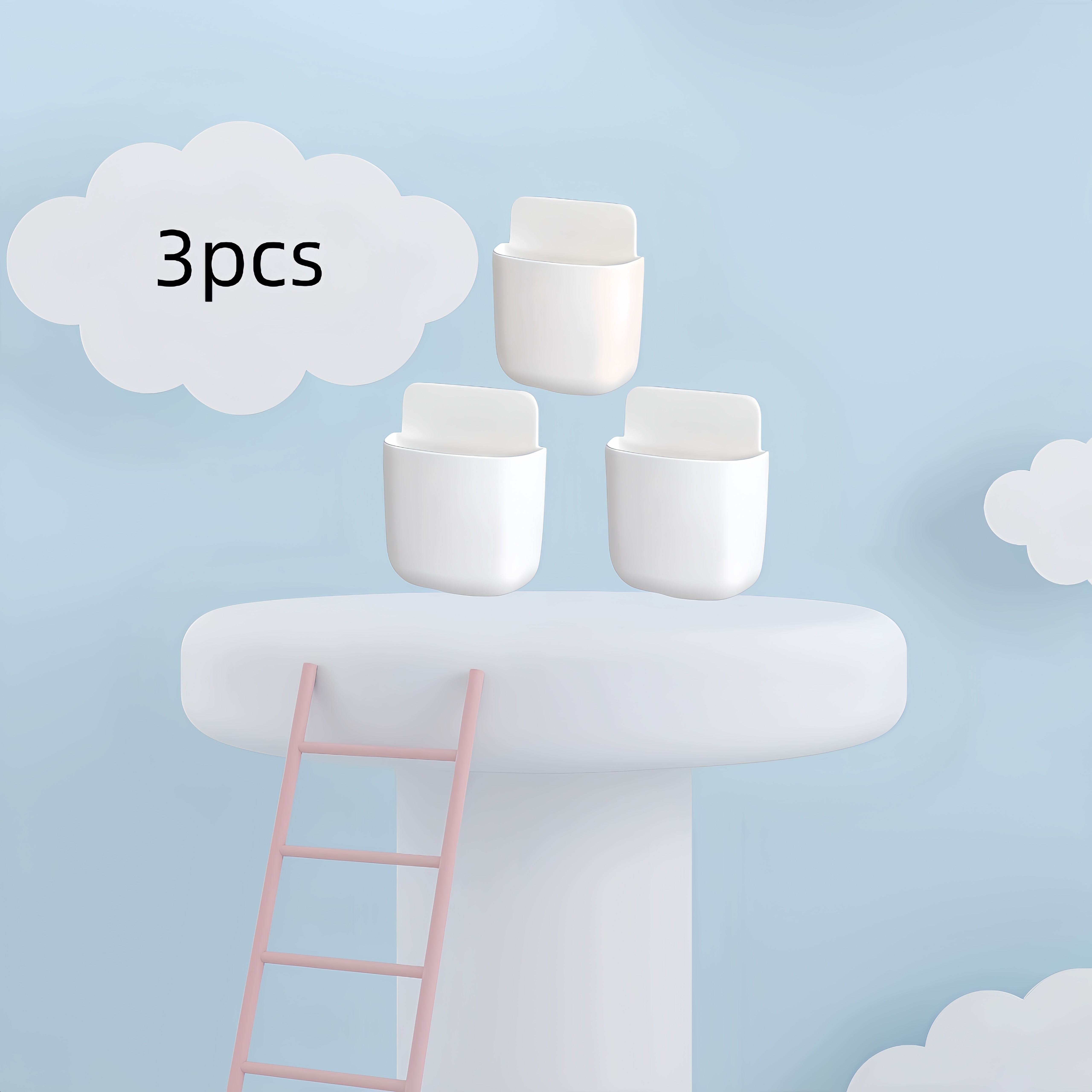 3 ta devorga o'rnatiladigan pult ushlagichlari to'plami, telefon zaryadlash porti bilan - o'rnatish oson, yashash xonasi va yotoqxona uchun xavfsiz saqlash yechimi