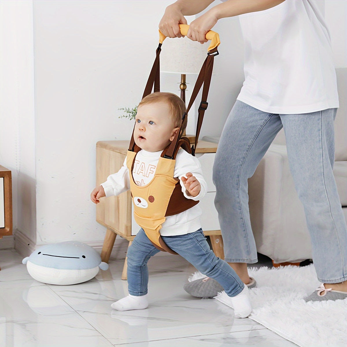 "Комбинезон для малышей с поддержкой для ходьбы для детей от 0 до 3 лет, регулируемый помощник для ходьбы с дышащим хлопковым материалом для безопасности и обучения вставать и ходить"