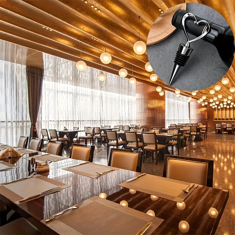 Heart-Shaped Red Wine Stopper ABS Plastic Keeps Wine Fresh for Celebrations