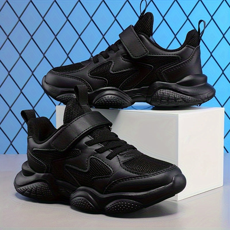 CAMKIDS moda krossovkalari o'g'il va qizlar uchun, bir rangda, yopishqoq yopish, pastki dizayn, MD taglik, nafas oladigan mato, bahor/yaz/kuz uchun ideal, ochiq havoda va kundalik kiyish uchun mos