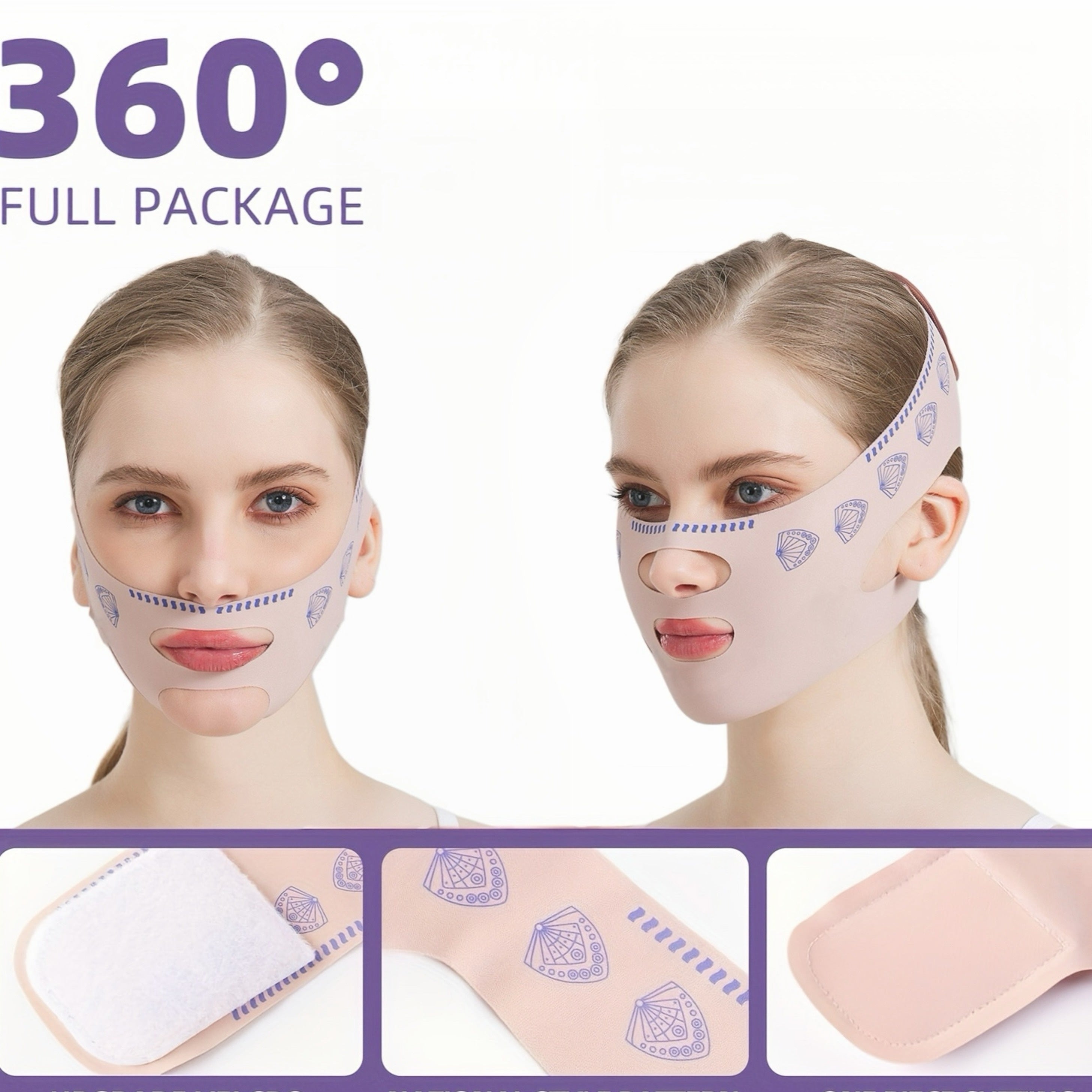 Лента для подтяжки лица для мужчин и женщин, многоразовая и с высокой эластичностью. Уп Tightens skin and reduces double chin. Инструменты для красоты для лица.