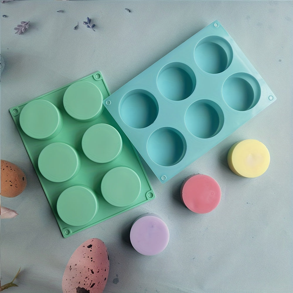 6 Cavity Silicone Mold for Candles, Chocolates, Desserts, Ice Cubes, Soap, and More