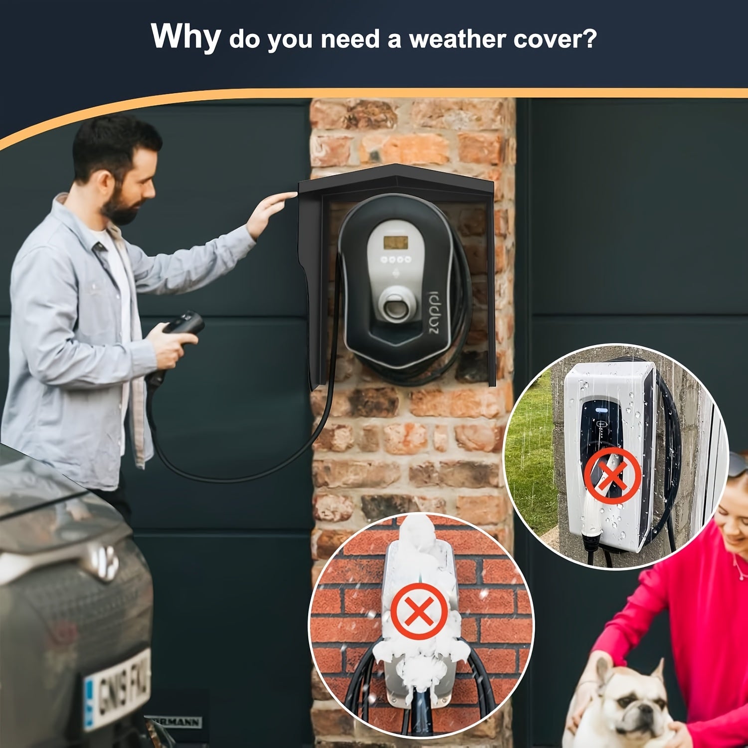 Universal Stainless Steel Electric Vehicle Charging Station Cover Protective Roof