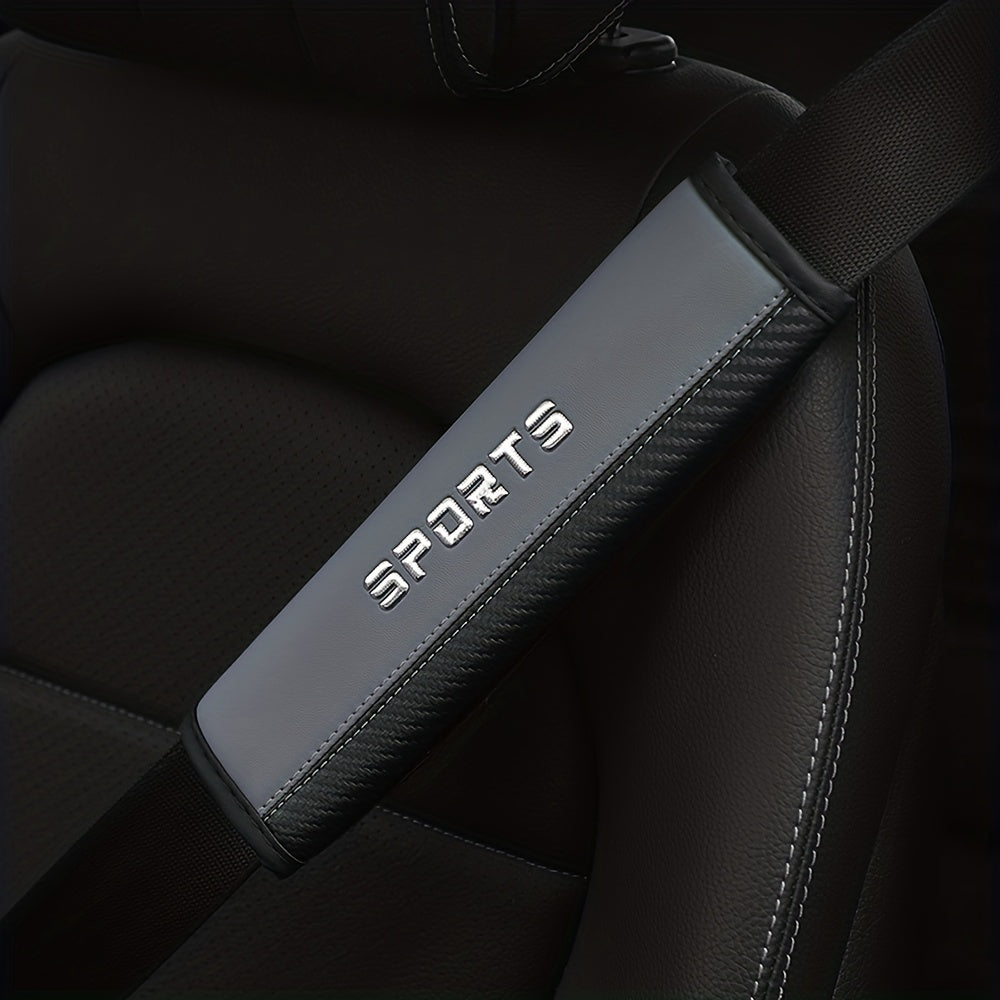 Universal PU Leather Car Seat Belt Shoulder Pads Comfortable Sponge Covers