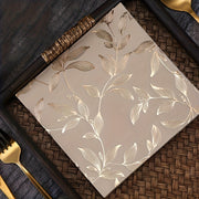 Servilletas desechables de hoja de oro, 20 unidades, elegante vajilla para fiestas y vacaciones