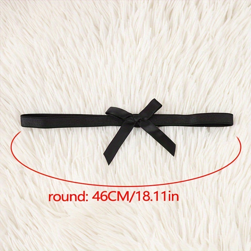 Black Bow Tie Choker Necklace for Music Festivals and Parties