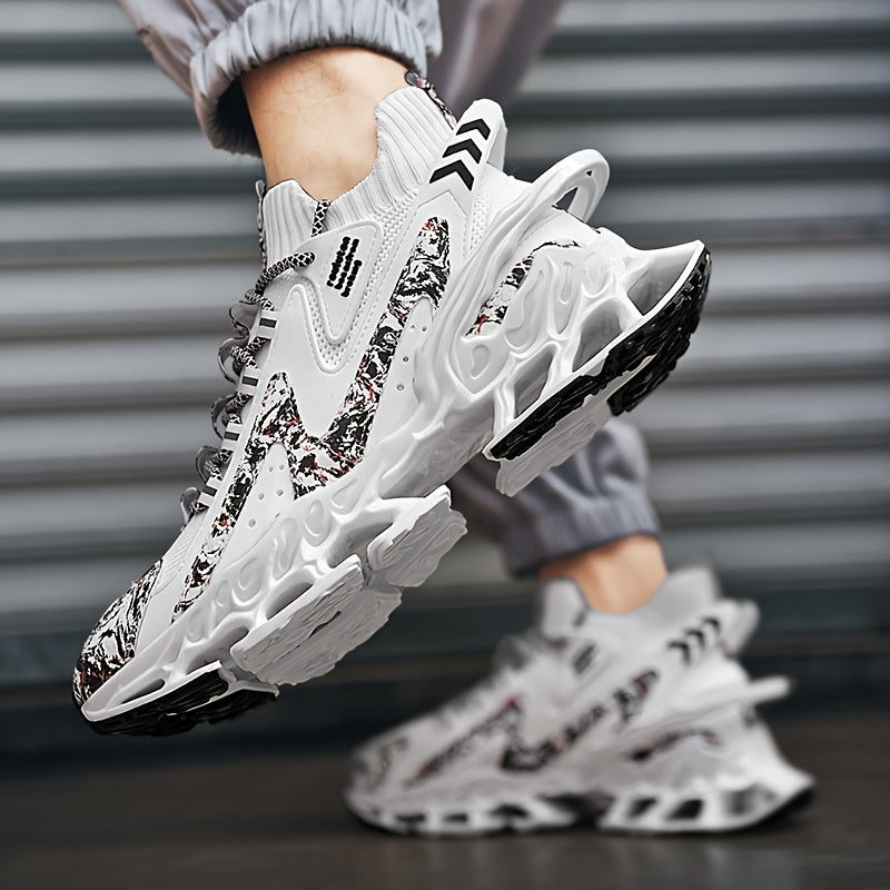 Men's Breathable Mesh Casual Sneakers Low Top with Soft Shock-Absorbing Sole