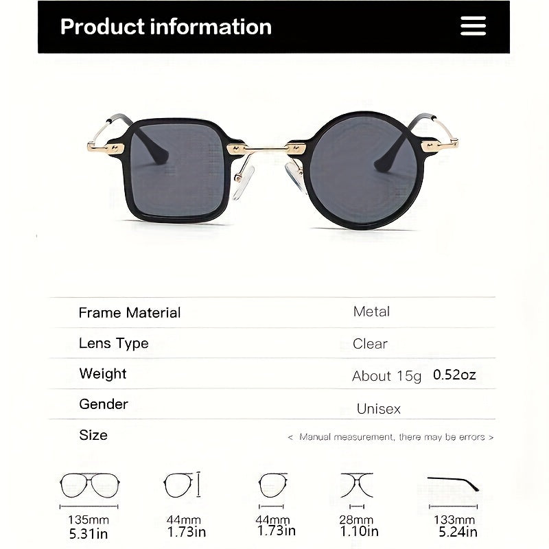 Gafas de sol unisex con tinte retro y protección antirreflejos para fiesta de disfraces y club