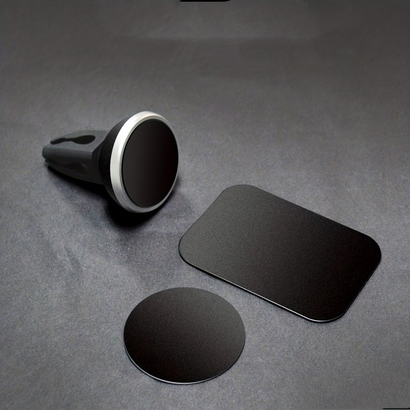 Universal Magnetic Car Phone Holder with Metal Plate and Disc Mount