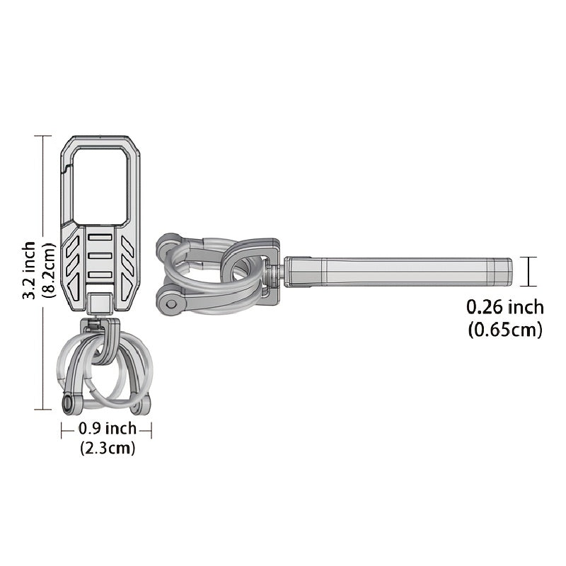 Metal Keychain for Men, Polished Pendant, Gift Ready, Durable Accessory