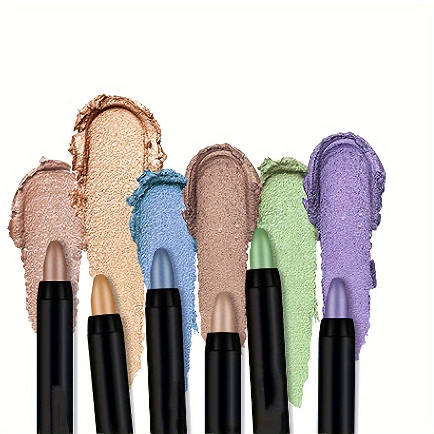 Waterproof Eyeshadow Pencil 16 Colors Matte and Shimmer Long-Lasting Rotatable