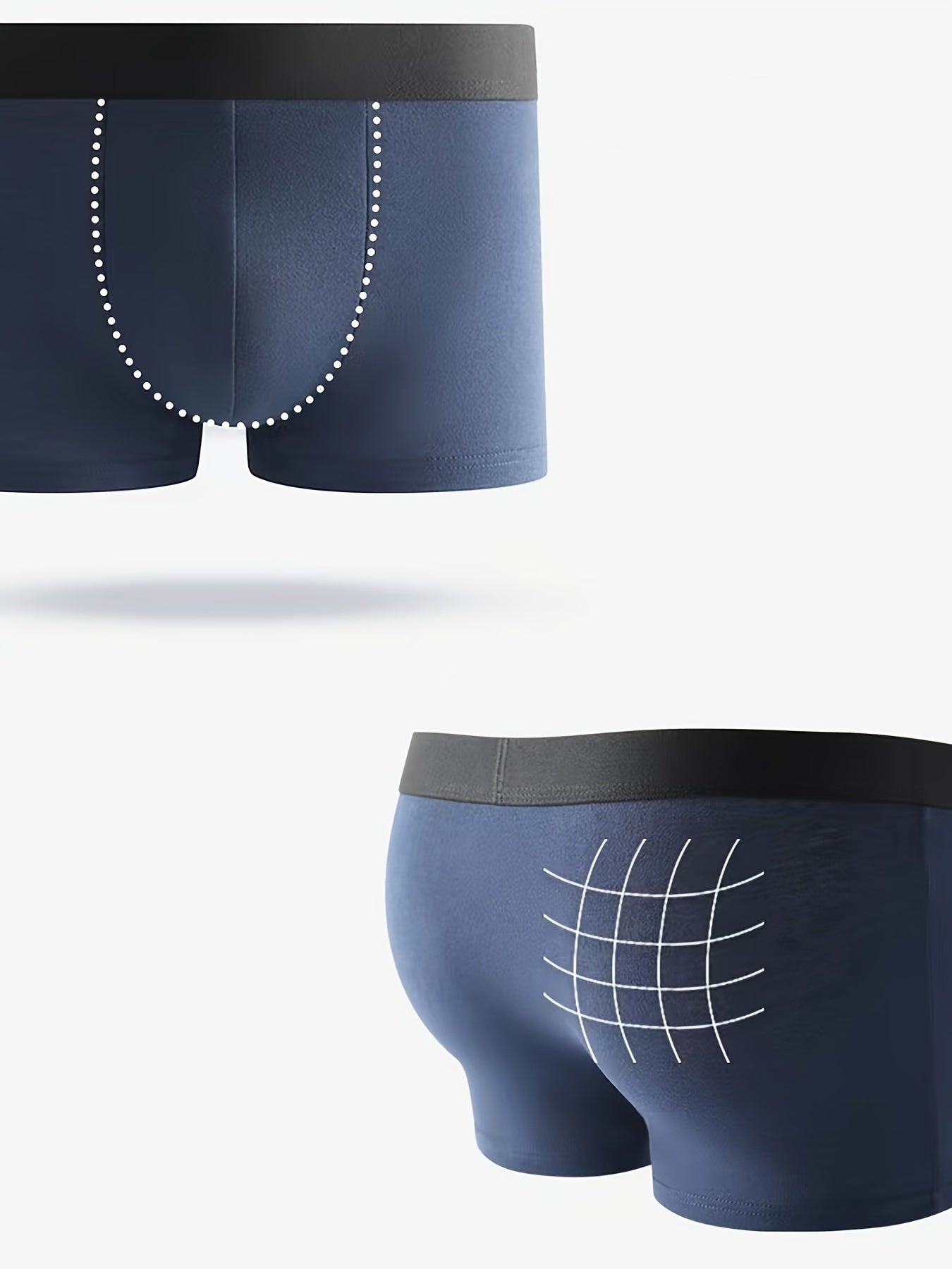 Men's Boxer Briefs Polyester Spandex Mid-Rise Breathable Assorted Colors Pack of 4