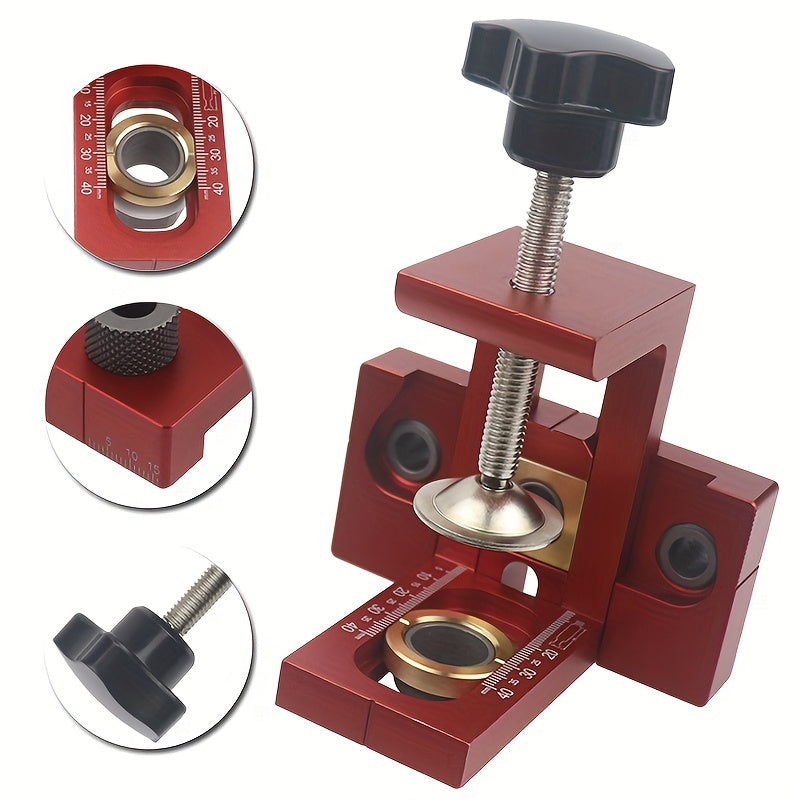 3-in-1 Woodworking Doweling Jig Kit Aluminum Metal Adjustable Drill Guide