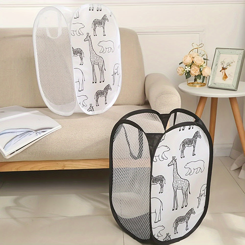 Cesta de lavandería de tela para almacenamiento y organización en el baño