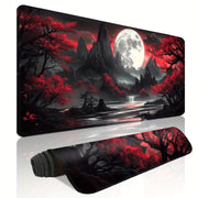 Large Dark Moon Gaming Keyboard Pad with Non-Slip Rubber Base and Precision Stitching