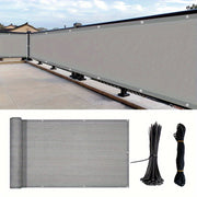 Black Dark Gray HDPE Privacy Screen for Balcony Porch Deck with Cable Ties