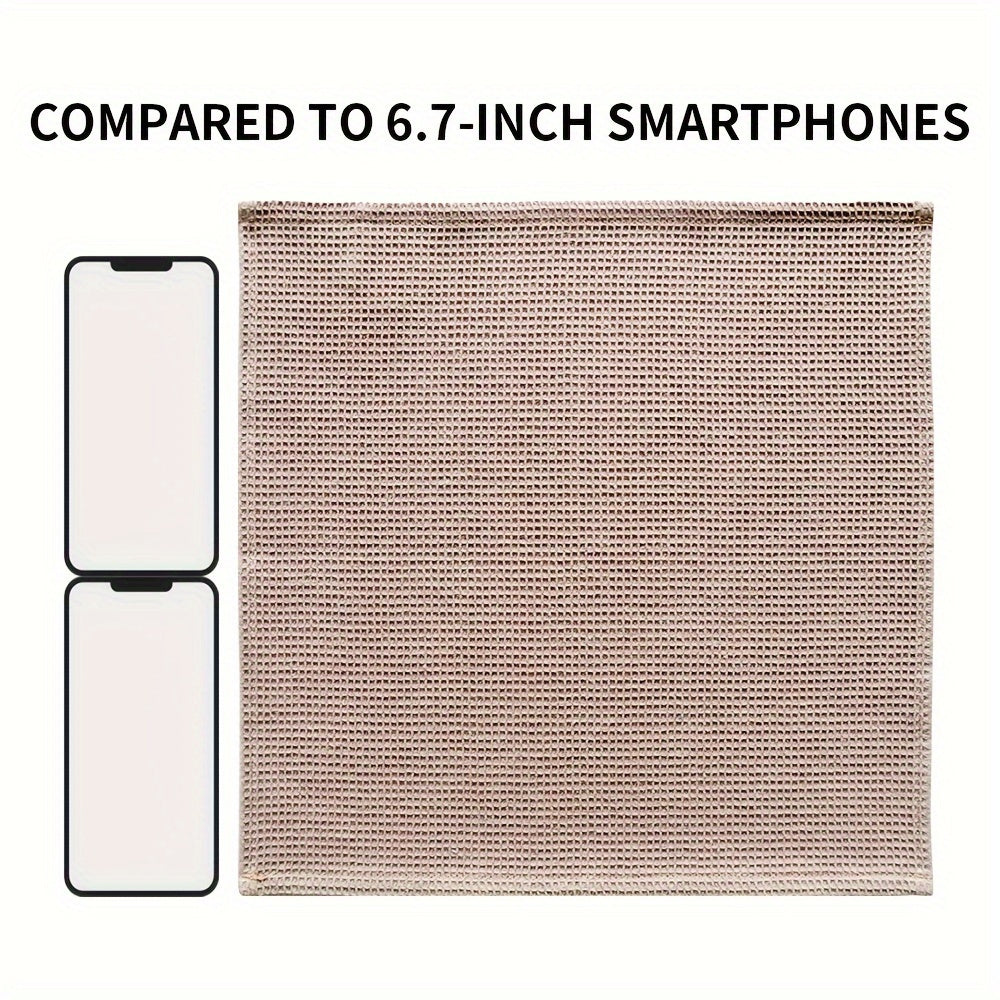 Set of 4 Waffle Textured Cotton Dish Towels with Hanging Loop 13.78x13.78 Inches