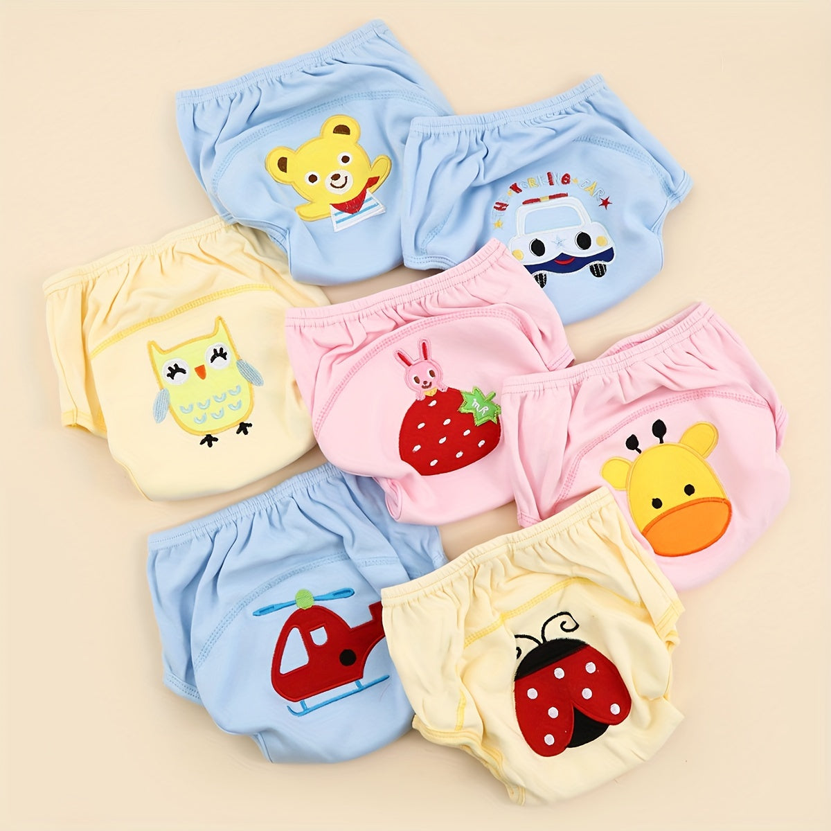 Set of 3 Baby Toddler Cotton Leakproof Training Underwear for Potty Learning