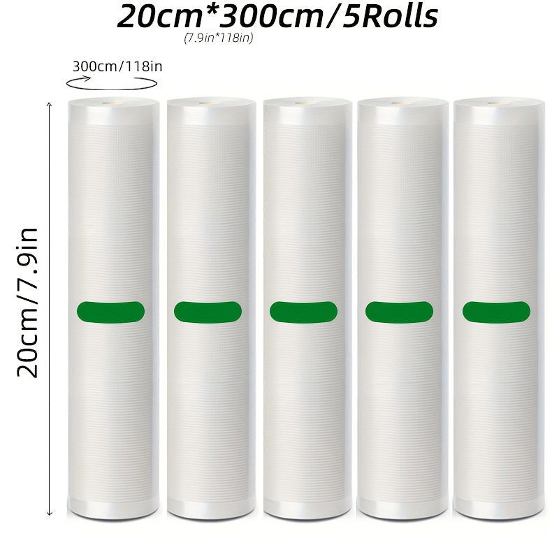 5-Pack BPA-Free Vacuum Seal Bags 3M Long Food Preservation Sous Vide Storage