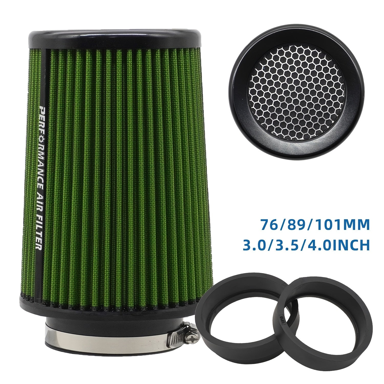 Universal Fit Air Filter Cartridge High Flow Polyester 76MM 90MM 101MM