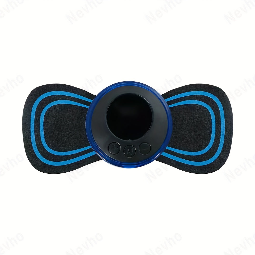 USB Rechargeable Mini Massager Patch for Full-Body and Neck Relief Portable Digital Display