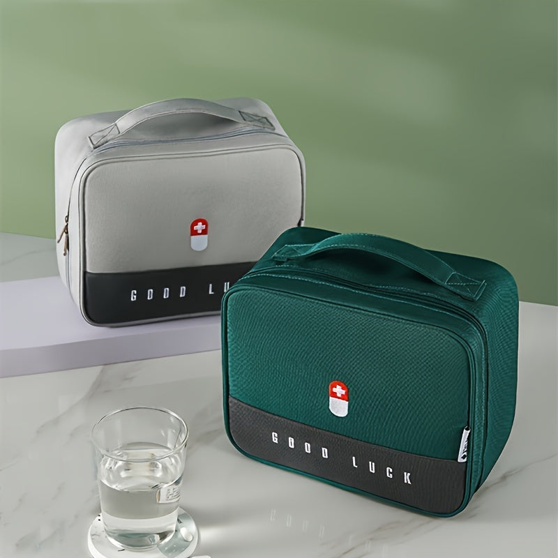 Botiquín de primeros auxilios de poliéster resistente al agua para acampar, senderismo, viajes, compacto, kit médico de emergencia