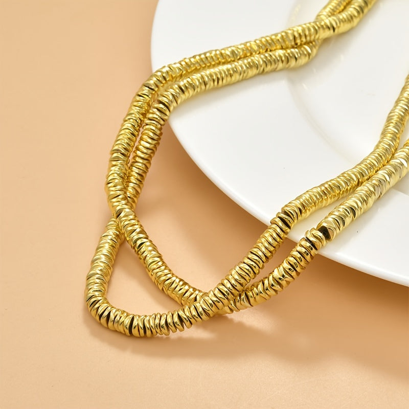 Hematite Spacer Beads for Jewelry Making 6x1mm Wavy Cutaway Beads for Bracelets and Necklaces