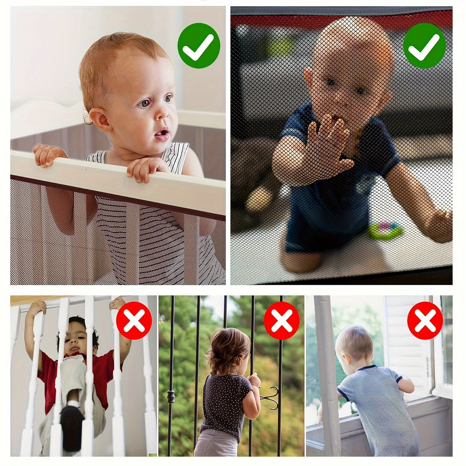 Child Safety Gate for Kids Coffee Brown Polyester Fiber 3-6 Years