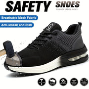 Women's Safety Shoes Steel Toe Puncture-Resistant Breathable Work Shoes