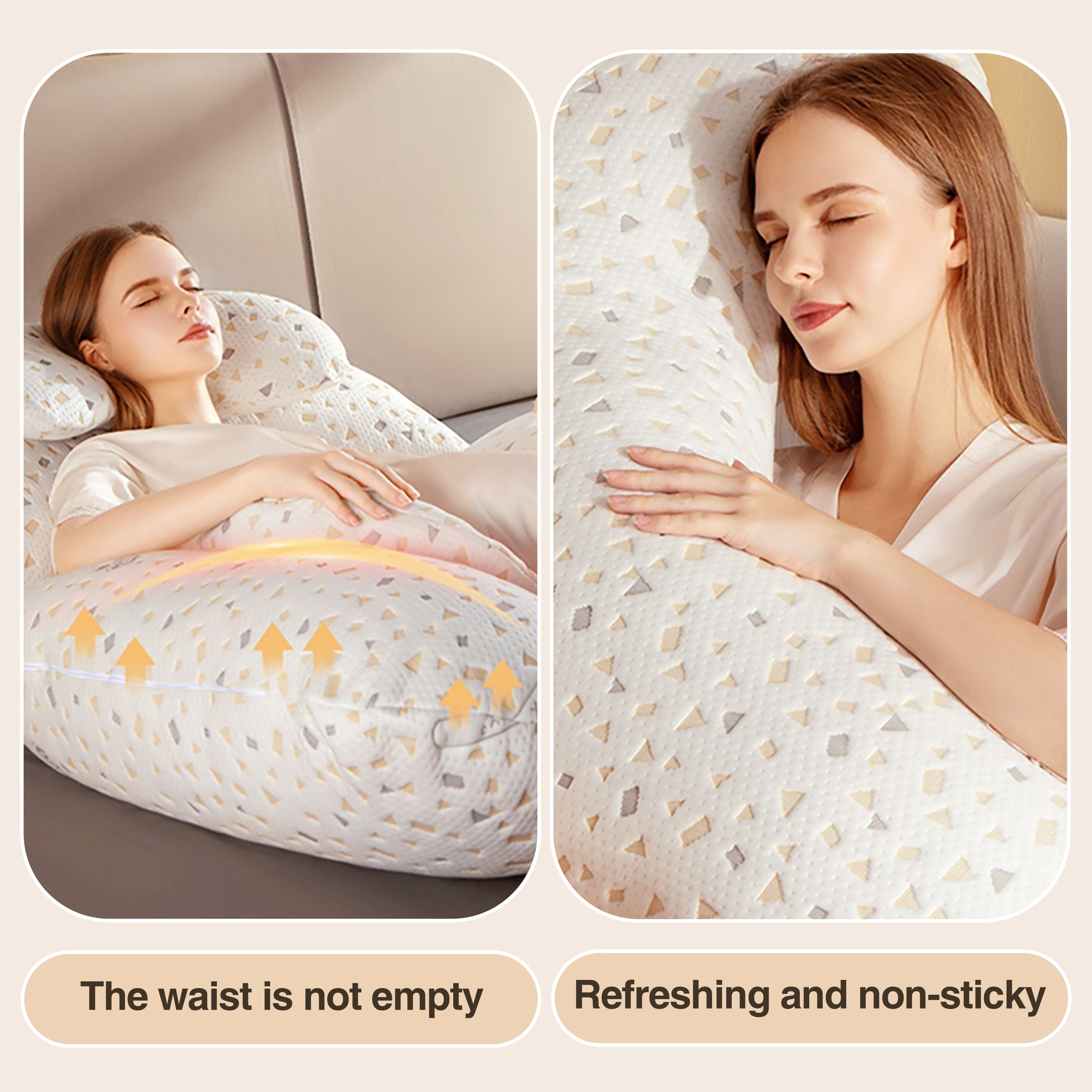Pregnancy Pillow G-Shaped Side Sleeper Support Belt for Belly and Waist Comfort