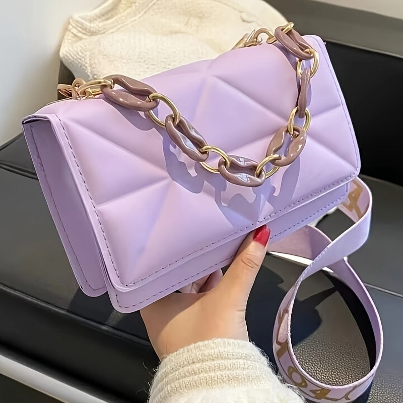 Ayollar uchun zamonaviy mini emboslangan krossbody sumka, tasodifiy foydalanish uchun ideal.