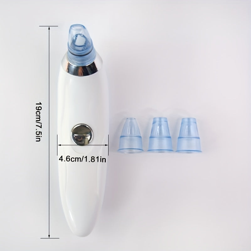 Portable Facial Pore Cleansing Device with 4 Probes for Blackhead Removal for Men and Women