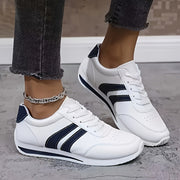 Women's Lightweight Sneakers Non-Slip Cushioned Walking Shoes Blue and White