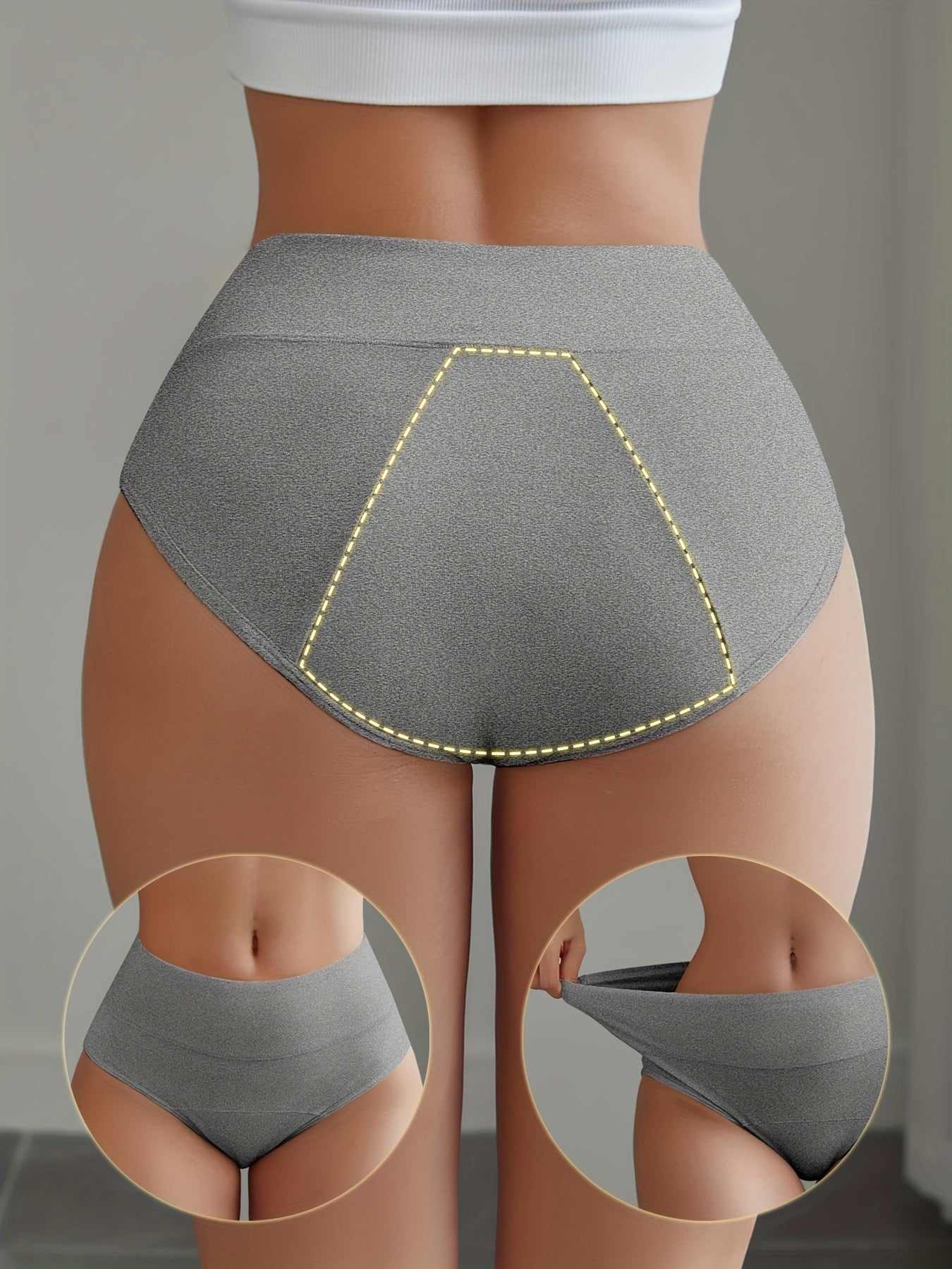 Women's Plus Size Leak-Proof Period Underwear Briefs 8 Pack Breathable