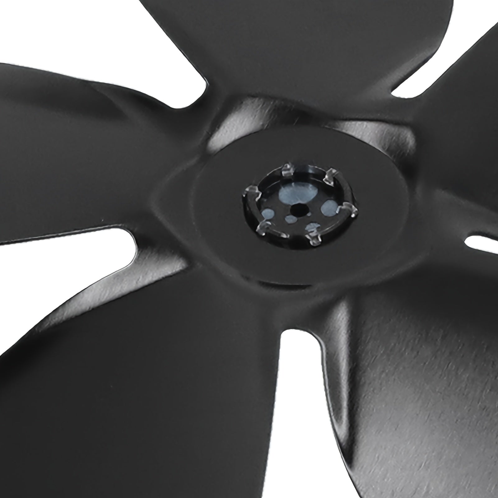 Set of 5 Black Aluminum Alloy Blades for Fireplace Fan, Heat Distribution, Easy Install