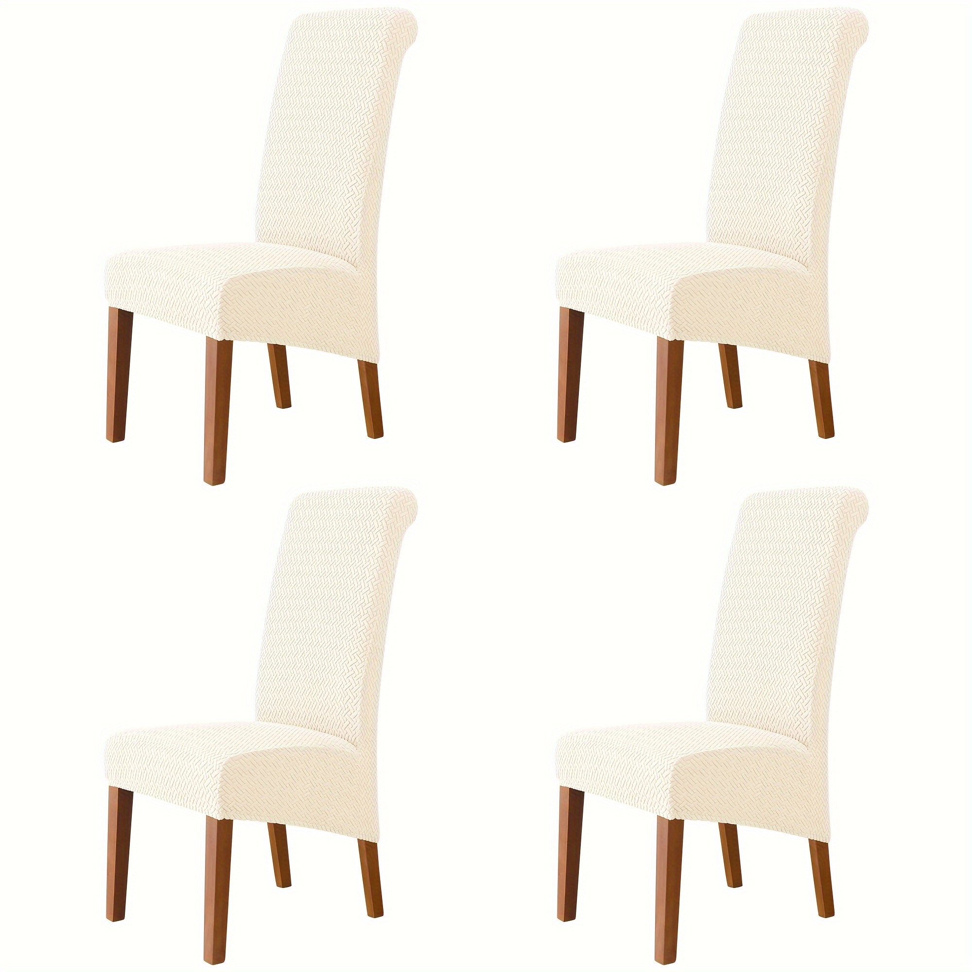 Чехлы для обеденных стульев с высоким спинкой жаккард в наборах по 2 или 4 штуки для дома или офиса.