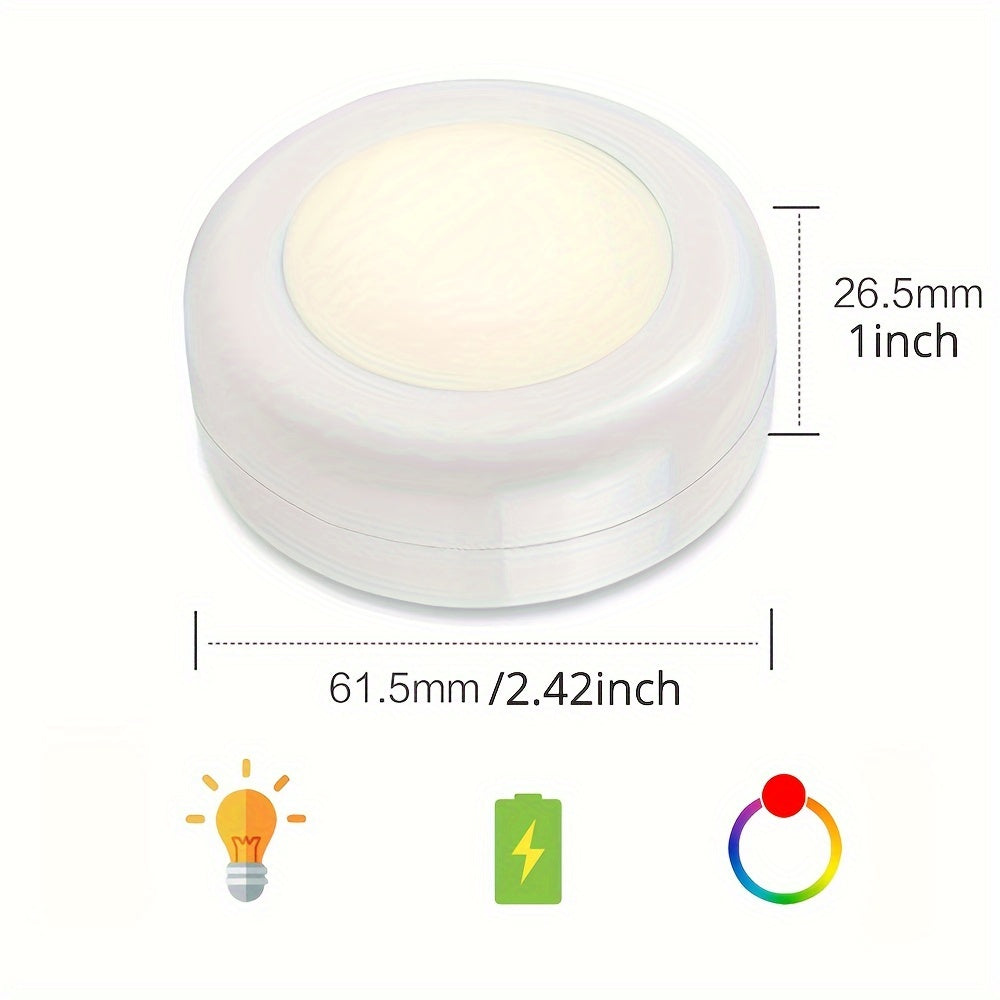 Luz nocturna LED inalámbrica multicolor regulable con temporizador para dormitorio, cocina y armario