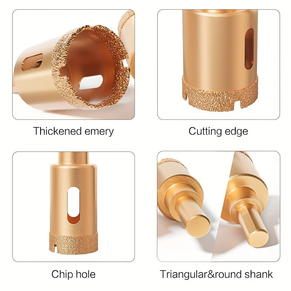 12-Piece Diamond Coated Drill Bit Set for Glass Marble Granite Tile Ceramic