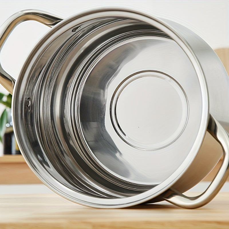 9.4 Qt Stainless Steel Stockpot Set with Steamer and Glass Lid