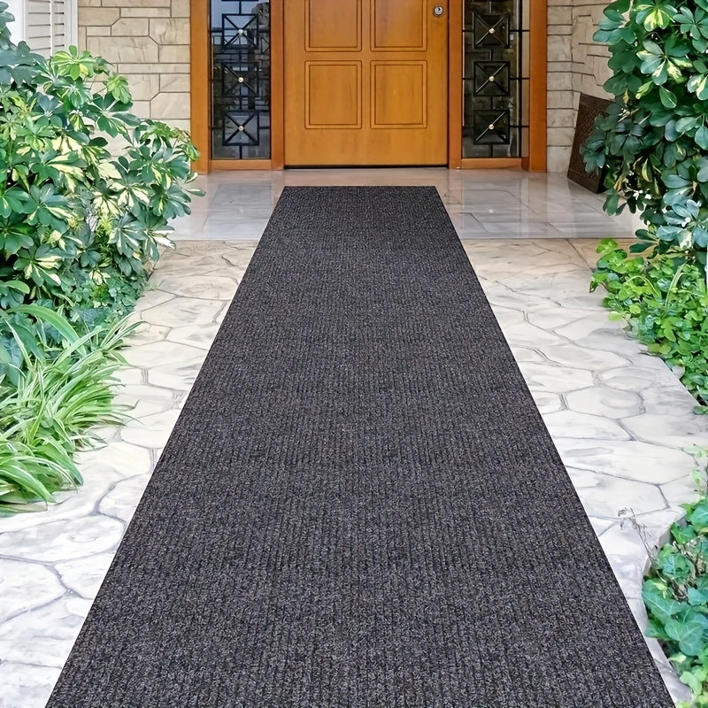 Alfombra de entrada a rayas con base de goma, alfombra de PVC para cocina, baño y balcón