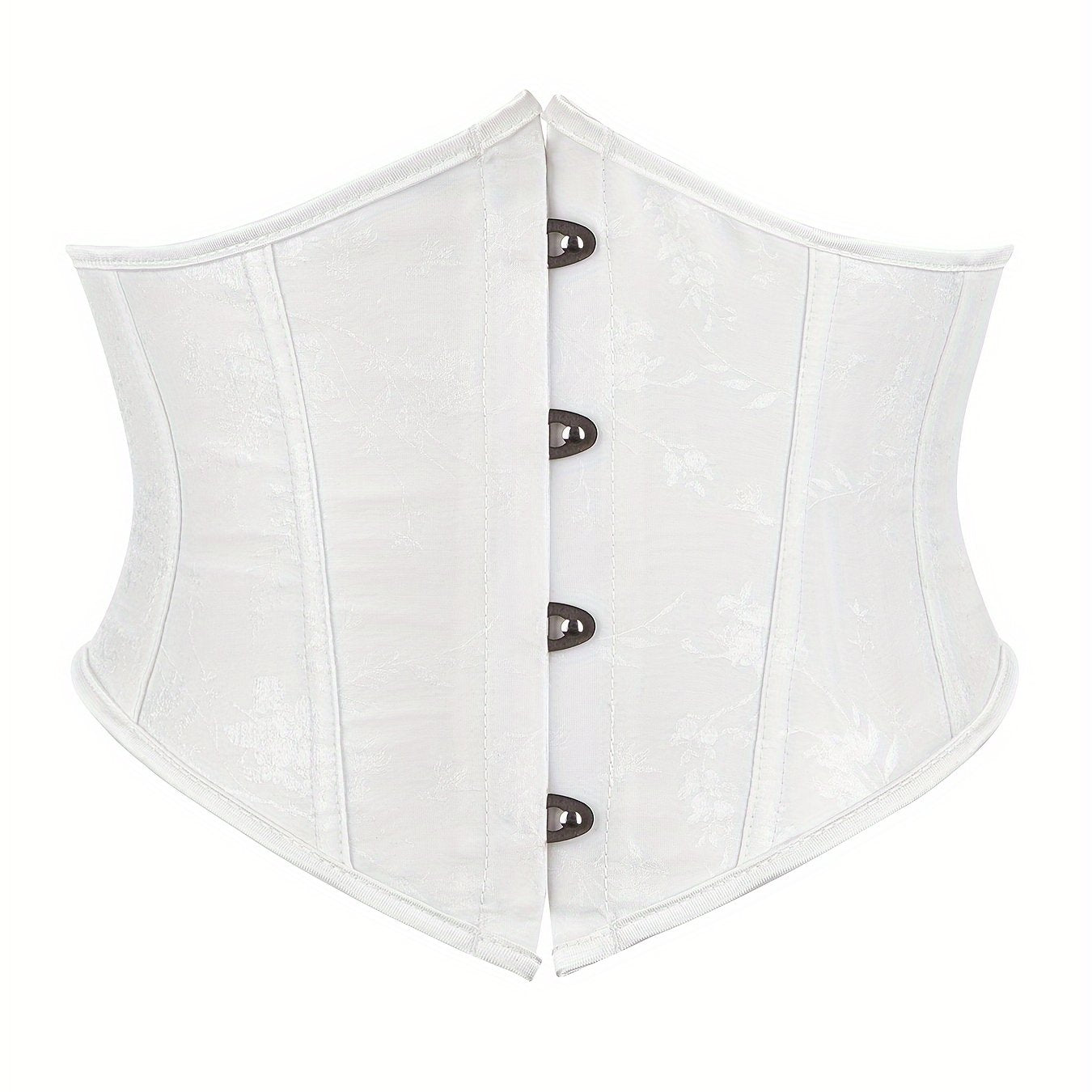 Faja femenina elegante con patrón floral, con espalda ajustable con cordón y botones, ropa moldeadora